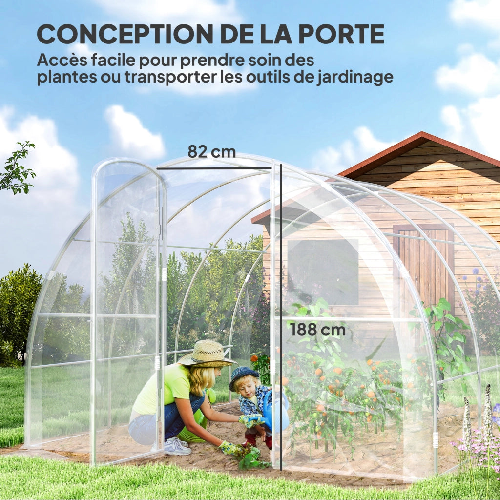 Serra da giardino tunnel 3x3x2 m ¨C Minimal ¨C 9 m2 con porta a cerniera