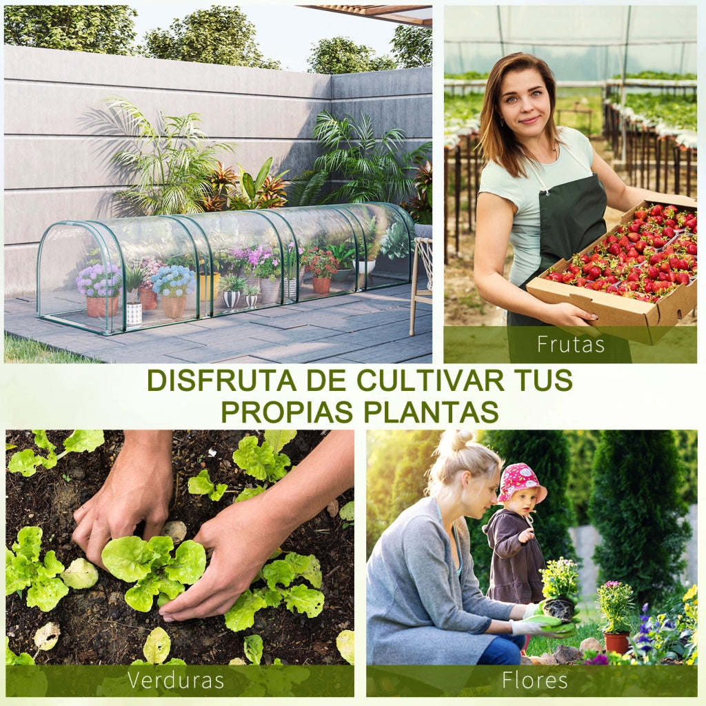 Serra da Giardino per Piante ¨C zephmum ¨C 395x100x80 cm PVC Verde