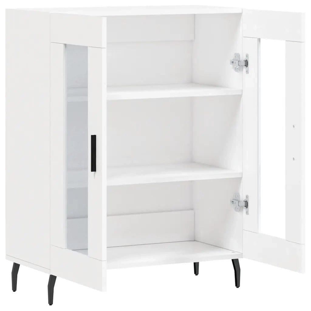 Credenza-Buffet-Armadio da cucina Bianca 69,5x34x90 cm in Legno Multistrato 299756