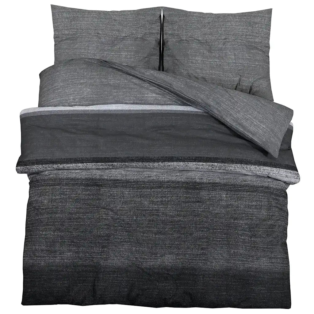 Set Copripiumino Grigio Scuro 140x200 cm in Cotone CFW8310143