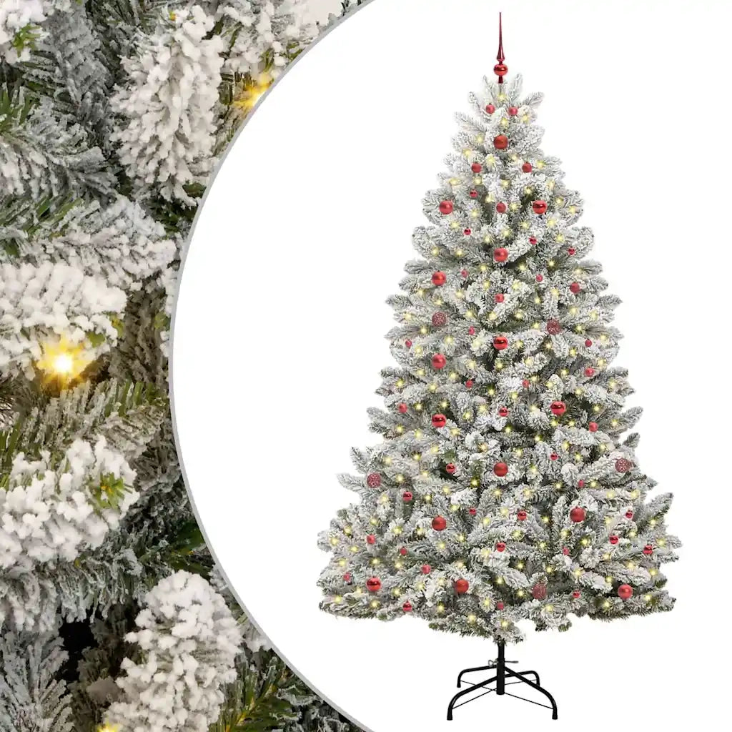 Albero di Natale artificiale con 300 LED Verde e Bianco 240 cm 3395766