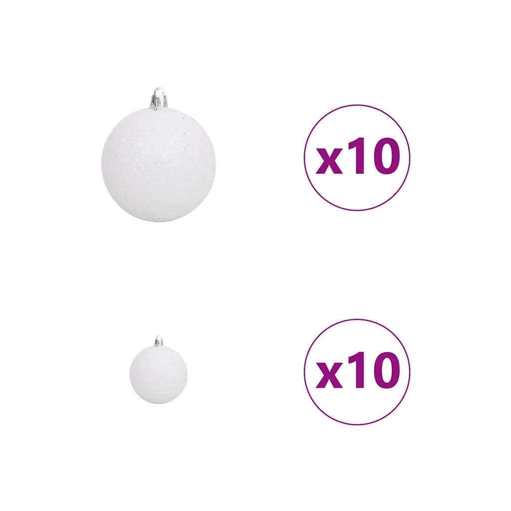Albero di Natale Artificiale con Rami Pieghevoli Bianco 180 cm 3397483