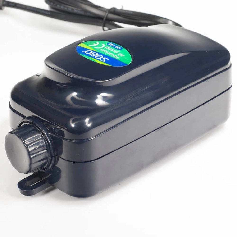 Trade Shop - Pompa Aria Areatore Aeratore Per Acquario A 2 Vie Con Regolatore 2 X 3.5l/min 8w -