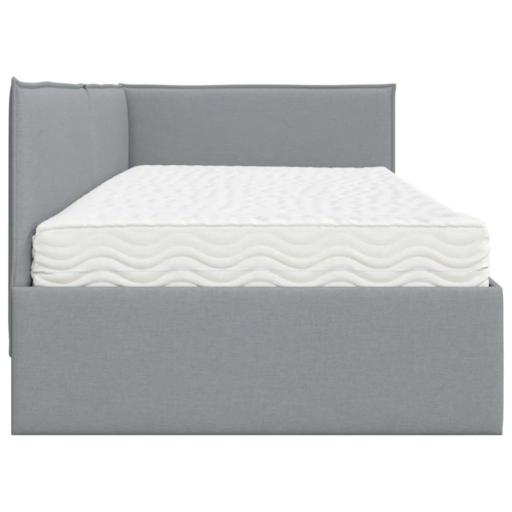 Struttura Letto Angolare con Materasso 2 pz-Giroletto con materasso Grigio chiaro 445059