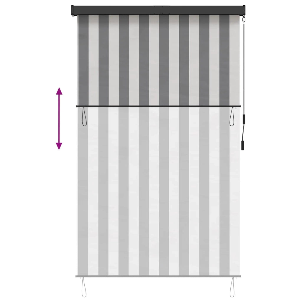 Tenda a rullo | Tenda avvolgibile Antracite e Bianco 100 x 250 cm