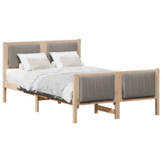 Letto matrimoniale | Letto per adulti | Struttura del Letto con testiera Marrone e taupe 120 x 200 cm