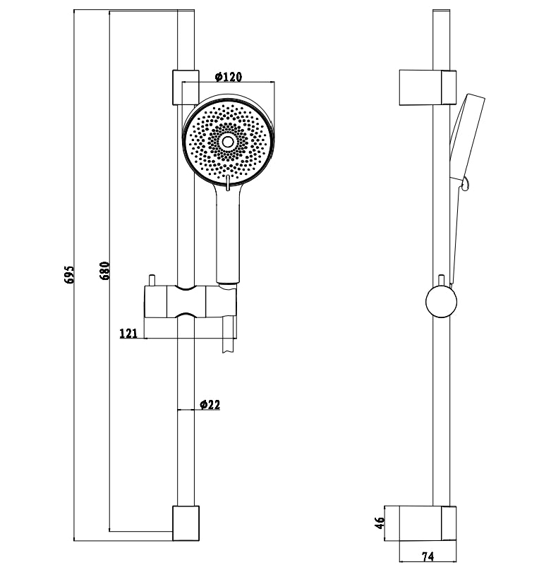 SALISCENDI COMPLETO RAGUSA- Nero Opaco- DH- pezzi 1