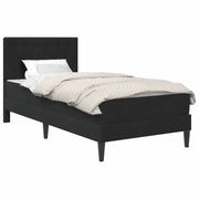Letto singolo | Letto per adulti | Struttura letto con materasso Nero 80 x 200 cm Velluto