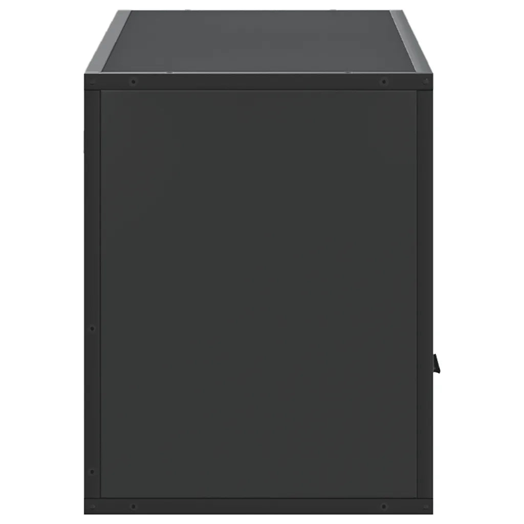 Mobile Porta TV Nero 100x31x39,5 cm in Truciolato e Metallo 848929