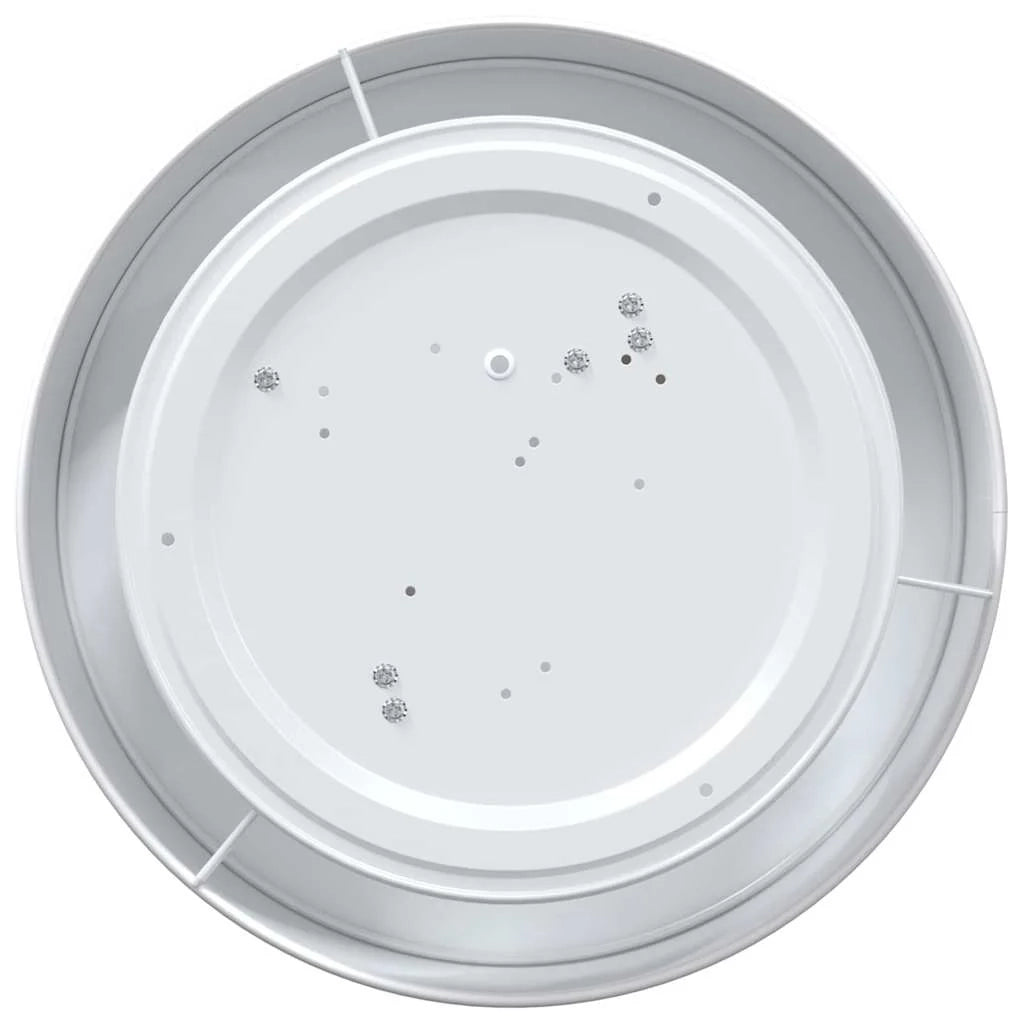 Lampada da soffitto moderna orientabile 38 x 38 x 13 cm illuminazione funzionale minimalista in tessuto bianco 02_0058424