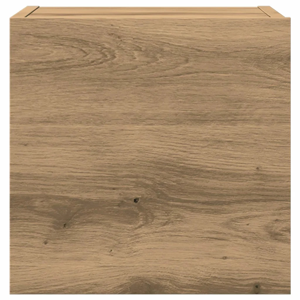Set Mobile TV 7 pz | Armadietto TV | Mobile Porta TV Montato a Parete Rovere in Legno Multistrato