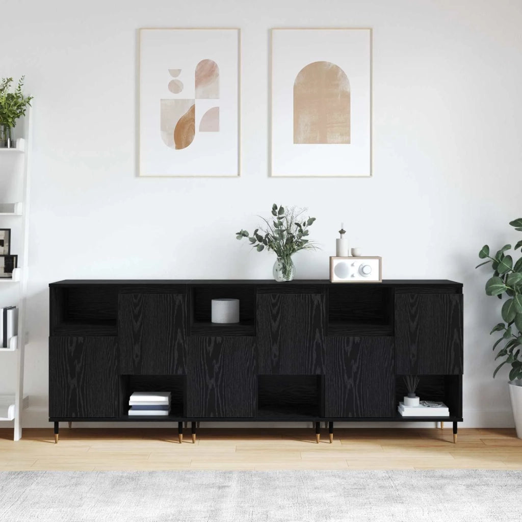 Credenza | Sideboards 3 pcs Rovere Nero