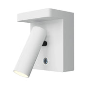 Maytoni applique moderna Aron 1 luce LED integrato bianco alluminio