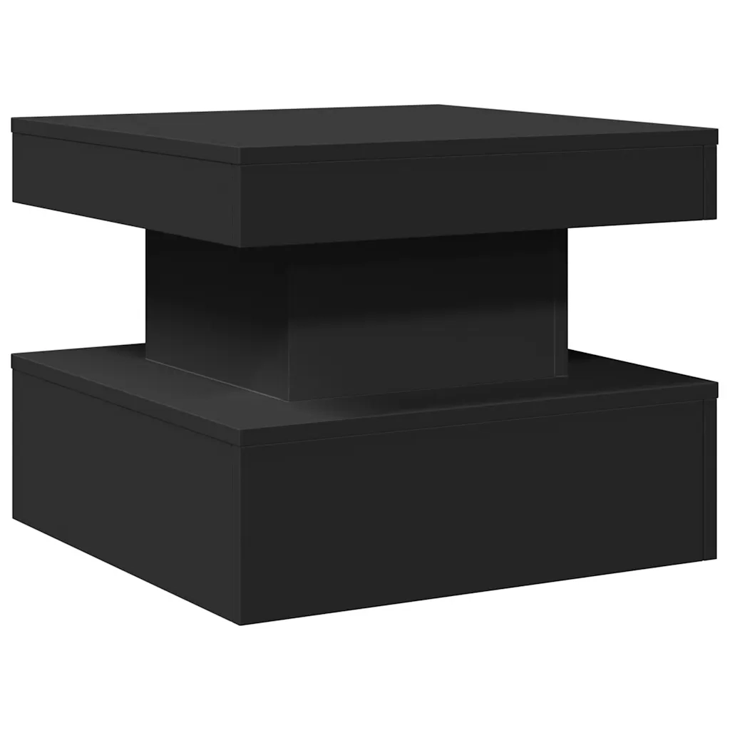 Tavolino da Salotto con Luci LED-Tavolino da soggiorno Nero 50x50x40 cm 853446