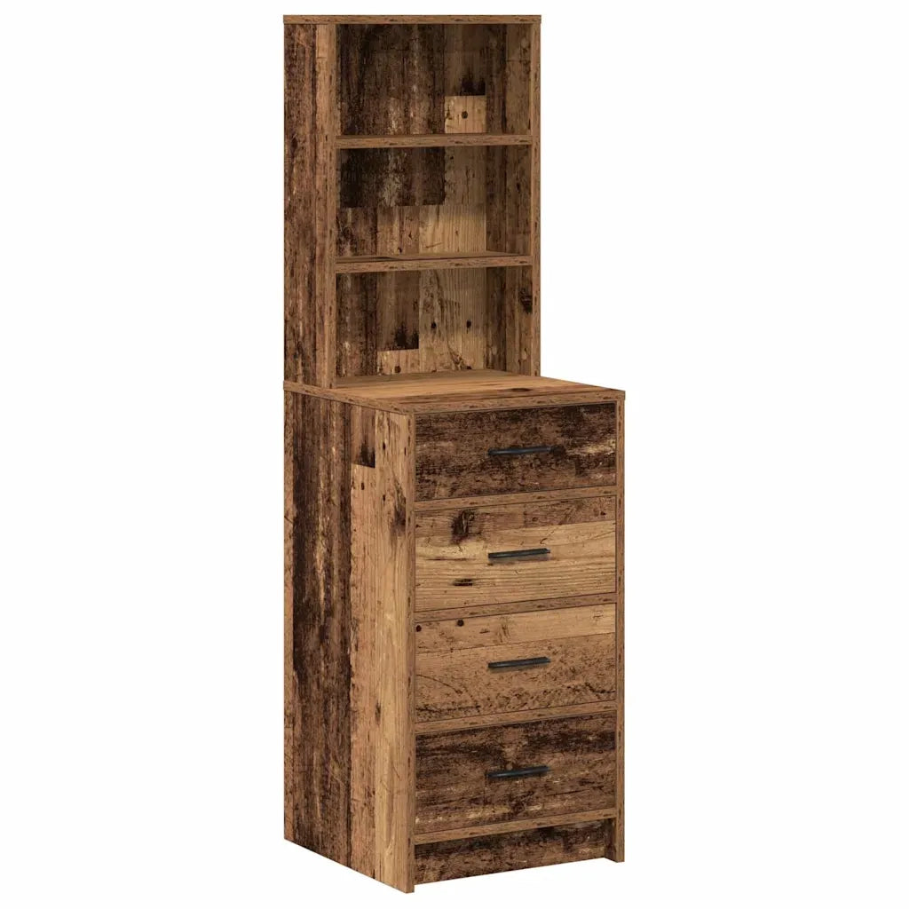 Credenza | Madia | Buffet da pranzo | Armadio da pranzo Legno vecchio 40 x 41 x 135 cm Legno multistrato