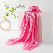 Sjaal per donna, protezione solare, ombrellino, grande sjaal leggero per donna, tessuto di seta 190*100cm, colore rosa.