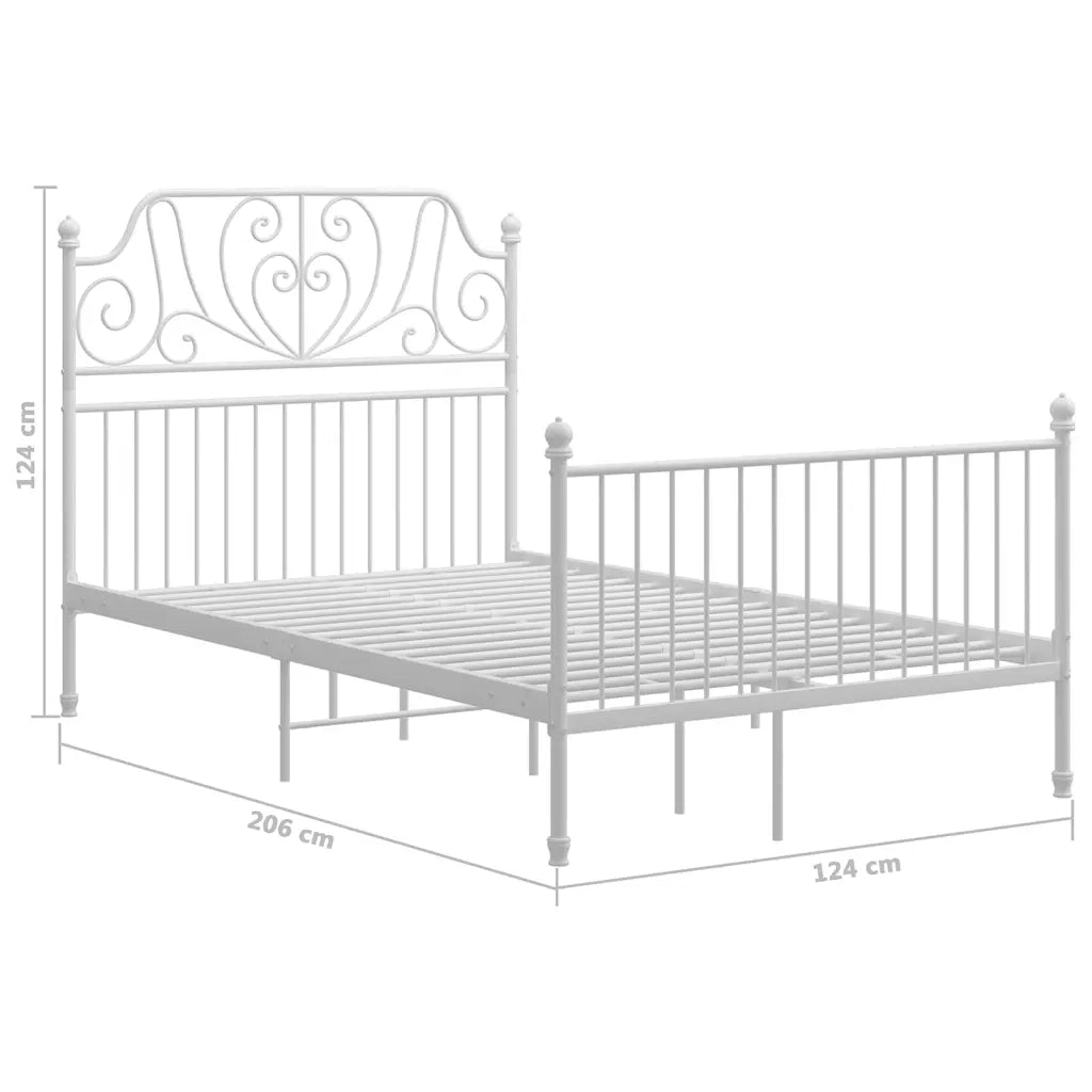 Giroletto-Struttura Letto Bianco in Metallo 120x200 cm 160442