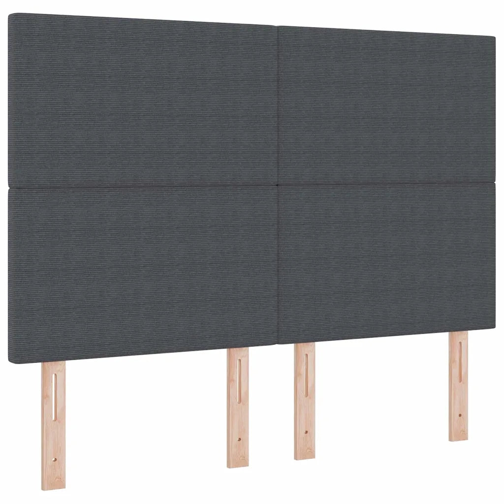 Testiera | Testata Grigio scuro 160 cm Tessuto in Cords