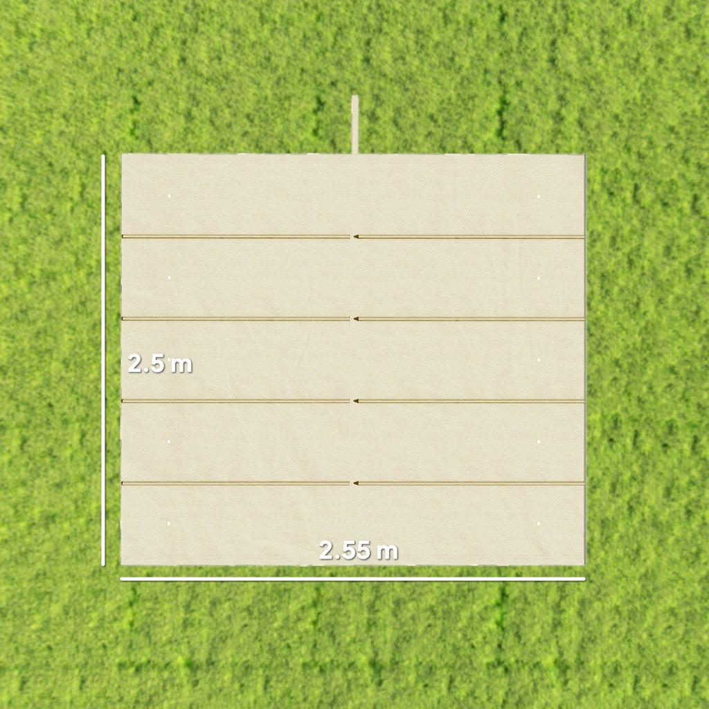 Tetto di Ricambio per Gazebo 3x3m ¨C Xylo ¨C Poliestere Crema 250x255cm