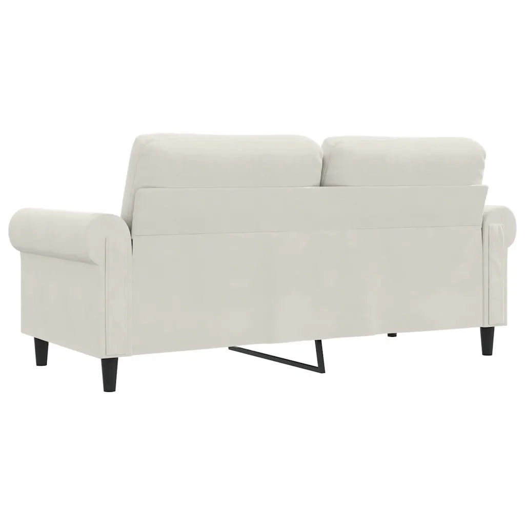 Divano a 2 Posti-Sofa 2 Posti crema 140 cm in Velluto 958274