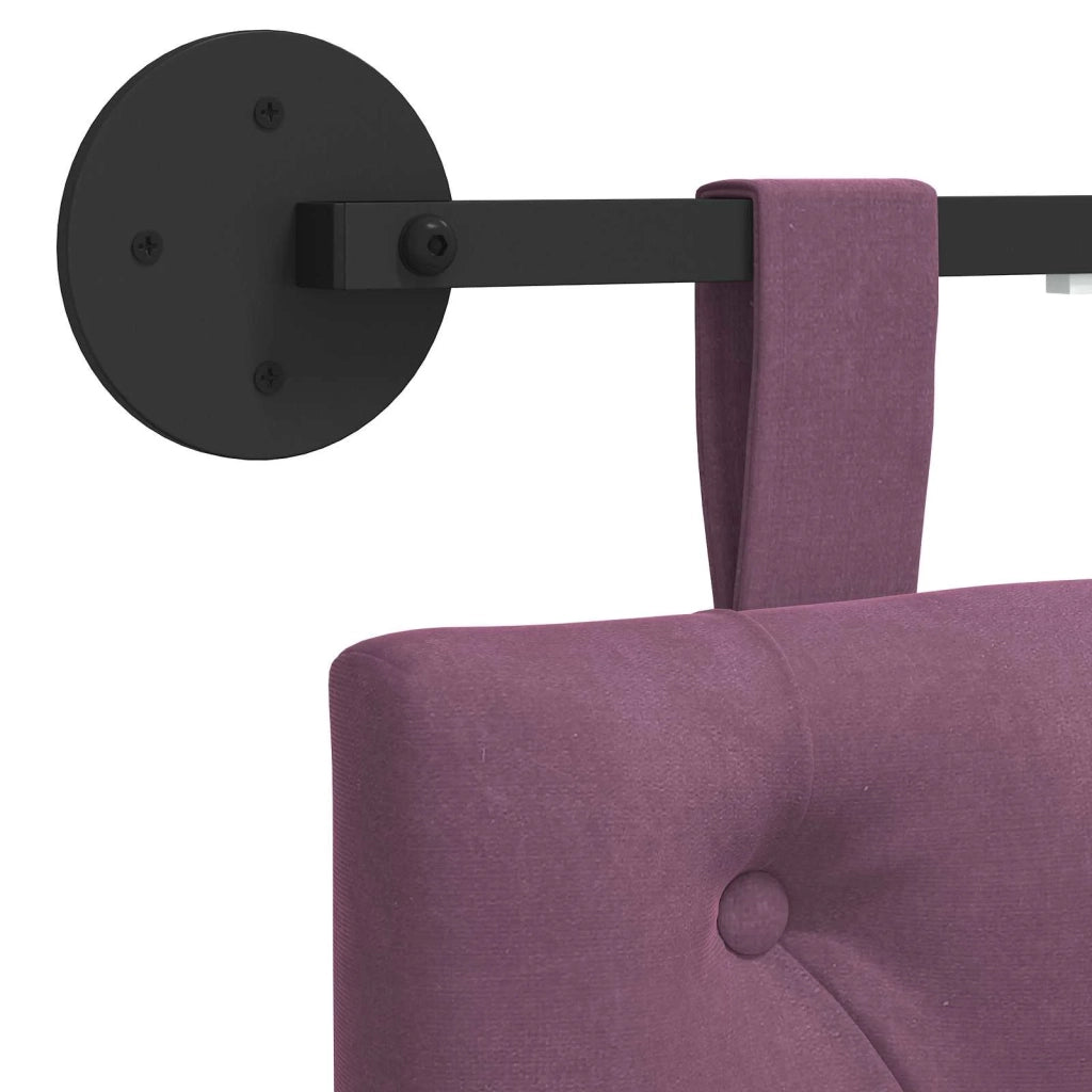 Testiera sospesa Con luce LED Viola Velluto 3424735