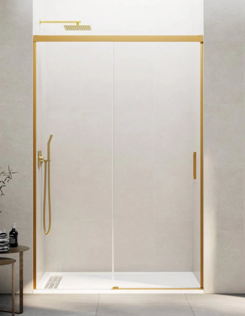Porta doccia scorrevole 1+1 THALASSA (BASIC) 125 cm Profilo Oro vetro trasparente
