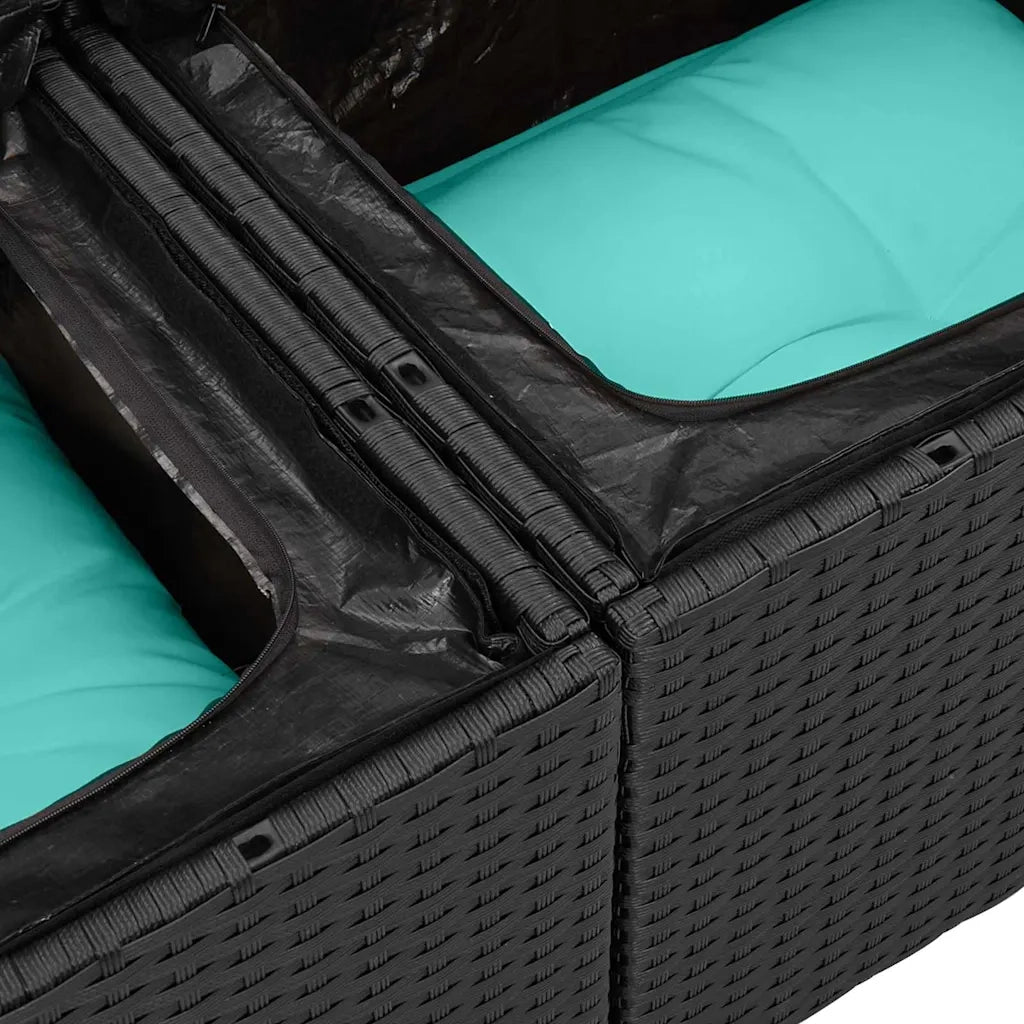 Set Divano da Giardino con cuscino 5 pcs Poly Rattan 3360197