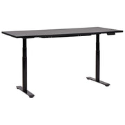 Scrivania regolabile elettricamente nero 180 x 80 cm Struttura in acciaio verniciato a polvere