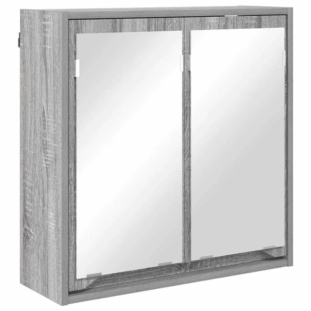 Mobiletto per specchio da bagno Grigio Sonoma 60 x 20 x 60 cm 888783