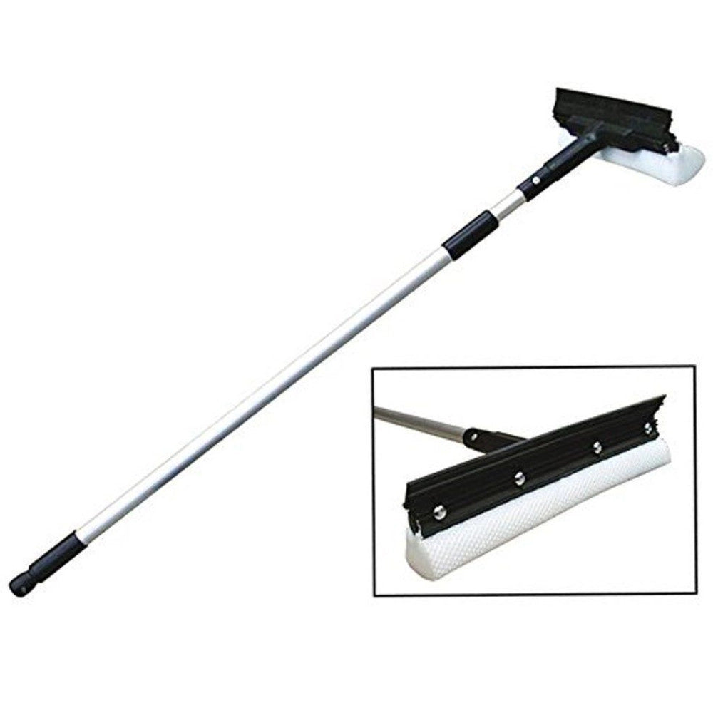 Trade Shop - Tergivetro Estensibile Lavavetri Finestre Manuale Con Manico Telescopico -