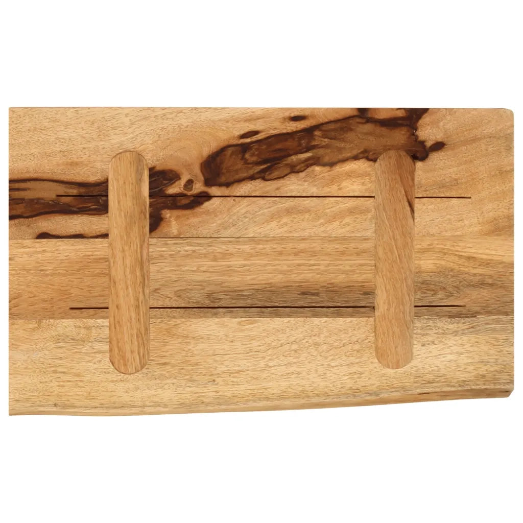 Piano Tavolo | Superficie Tavolo | Piano Scrivania 40x30x2,5 cm Bordi Vivi Legno di Mango Grezzo