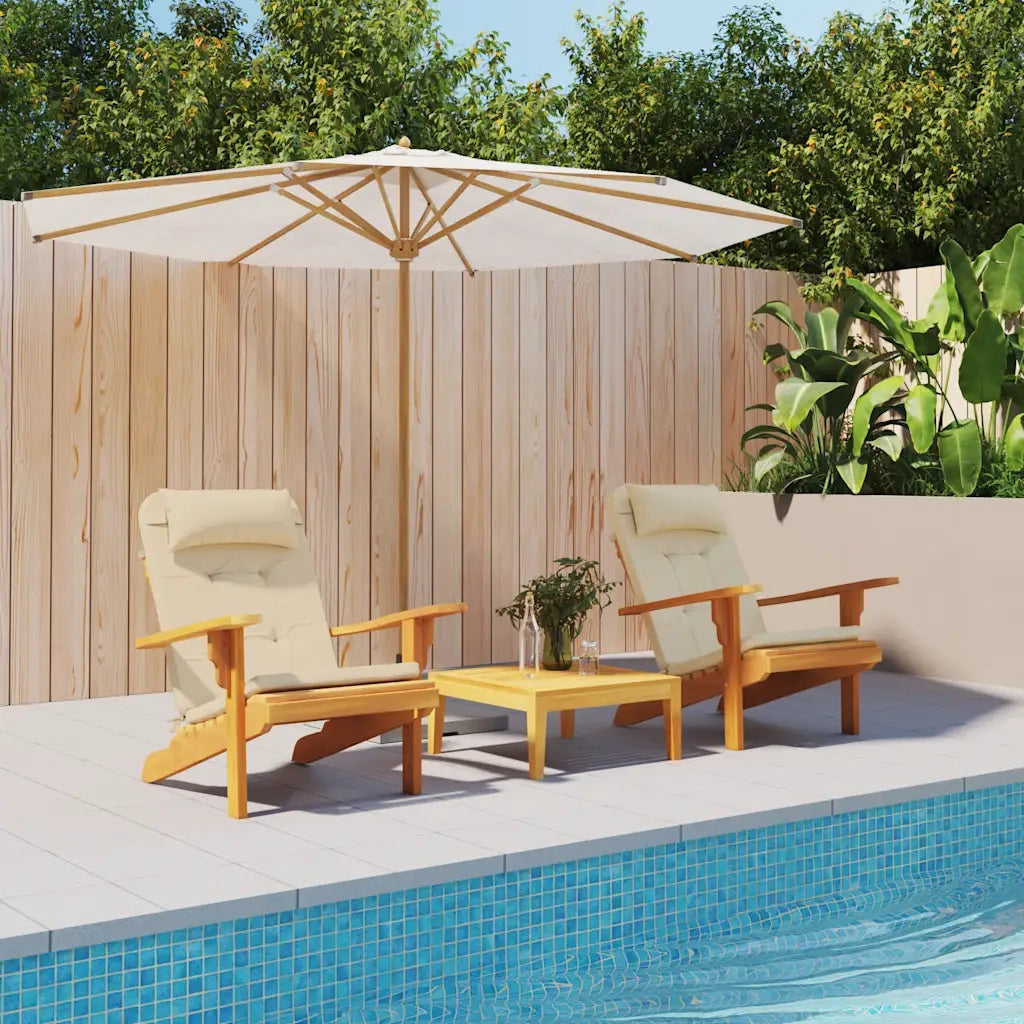 Cuscini per Sedia Adirondack 2 pz | Cuscini per sedie Beige in Tessuto Oxford