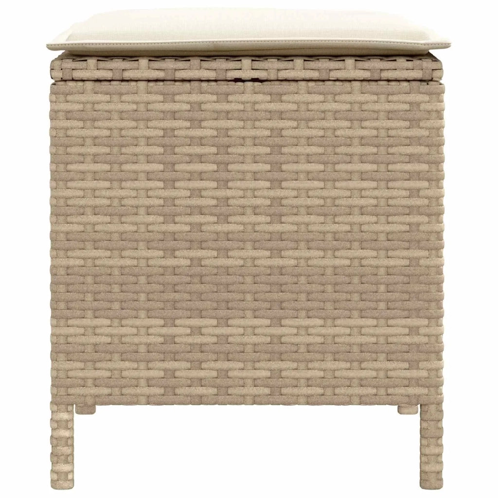 Poggiapiedi da Giardino 2 Pezzo Beige e Crema 38 x 38 x 45 cm 42025387