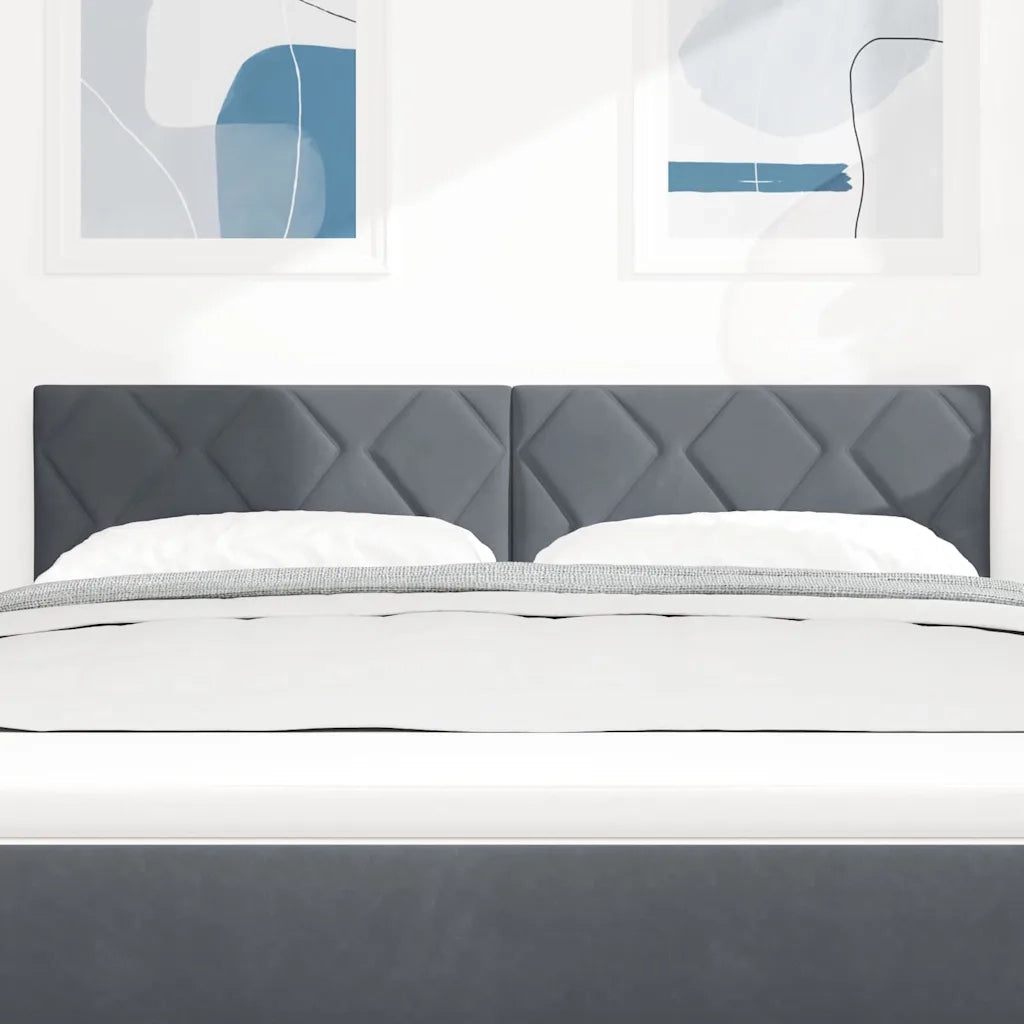 Testiera LED Grigio scuro 160 cm Pelle Sintetica 3338234