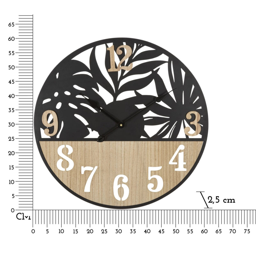 Orologio da Parete VKH257, Nero, Metallo, 60x2,5x60 cm