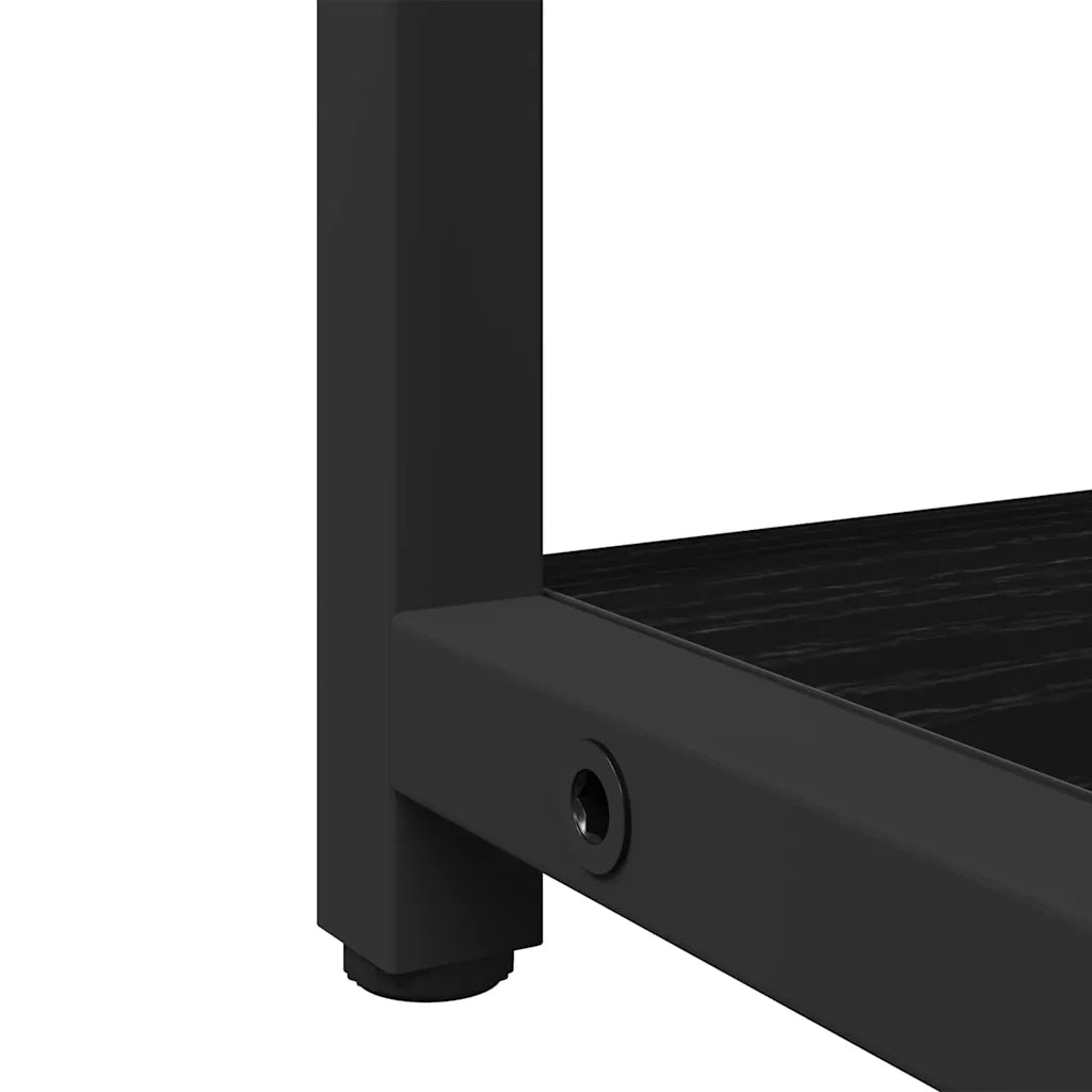 Mobiletto per specchio con porta-Armadietto a Specchio da Bagno Rovere Nero 60 x 16 x 60 cm