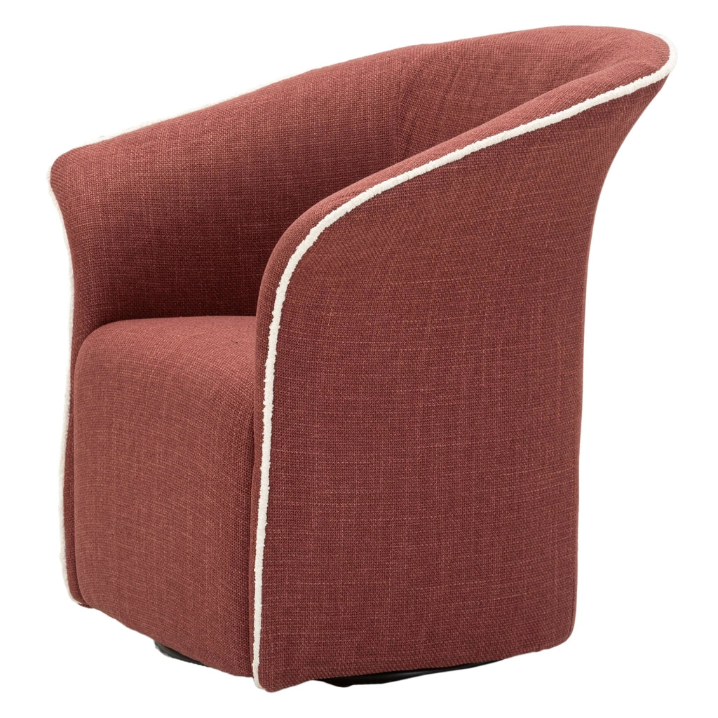 Poltroncina Toamas, Poltrona Base Girevole, 84x66x80h cm Rosso