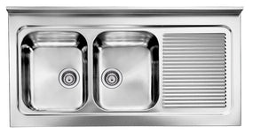 Lavello ROSSANA appoggio 120X60 2 vasche sinistre ACCIAIO INOX 031137.S1.01.2009