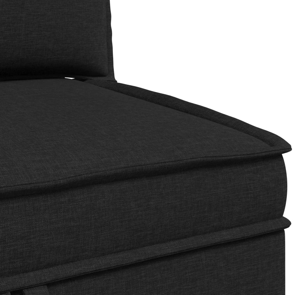 Set di mobili per il soggiorno con cuscino 4 pcs Nero Tessuto 3413685