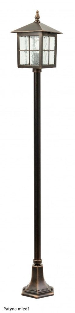 Lampione da giardino classico Wenecja 156cm E27 nero IP43