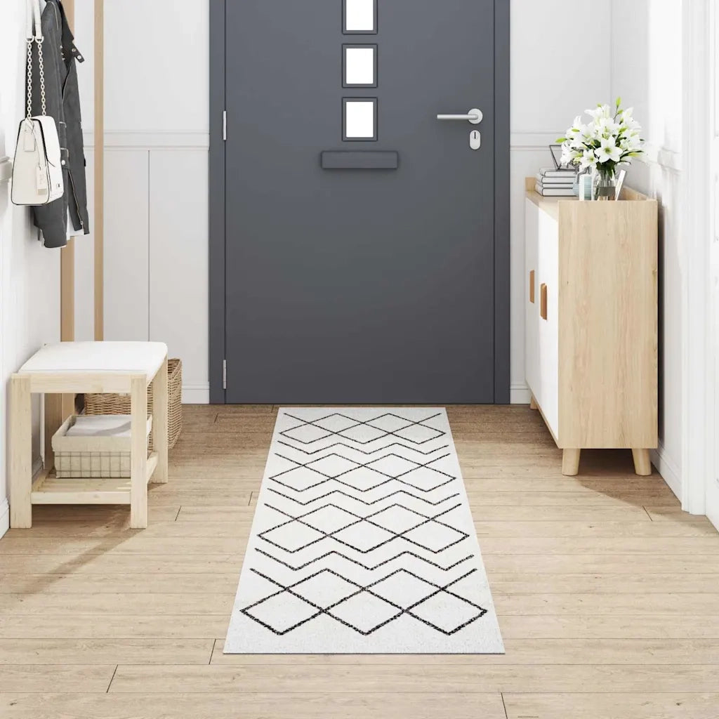 Tappeto del soggiorno | Tappeto da Cucina Bianco 300 x 60 cm Velluto