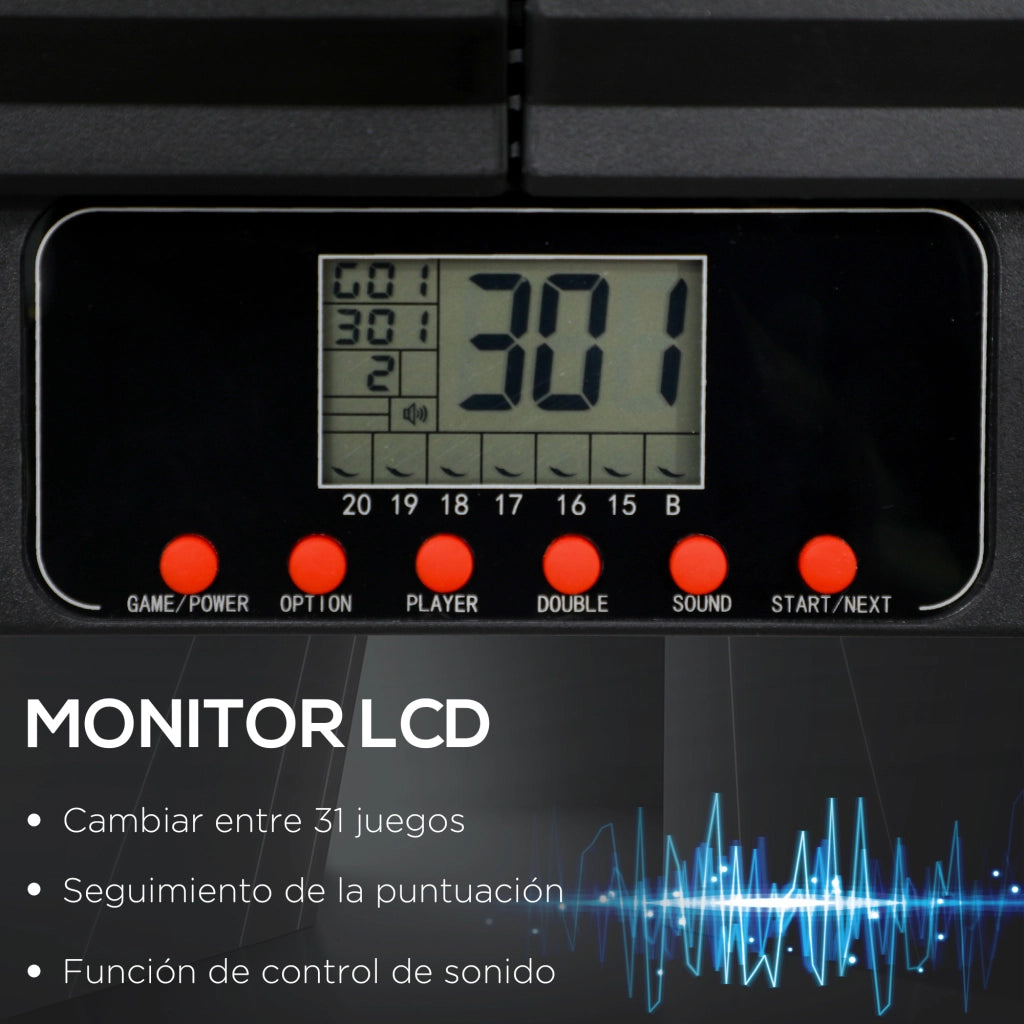 Tavolo da gioco elettronico pieghevole ¨C zephmum ¨C nero 83x45cm