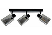 Plafoniera nera Harlow 3 luci vetri fumé E14 40W Reality