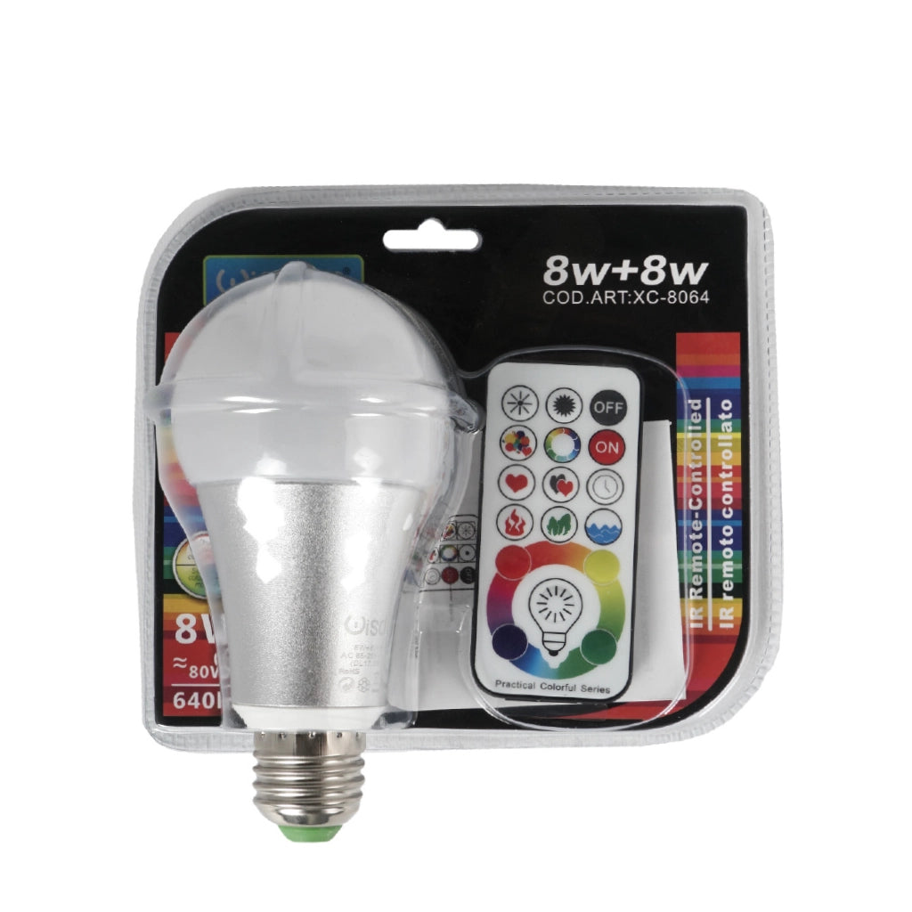 Lampadina led E27 RGBW 8W