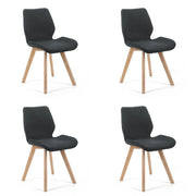 Set di 4 Sedie imbottite SJ.0159 Nere