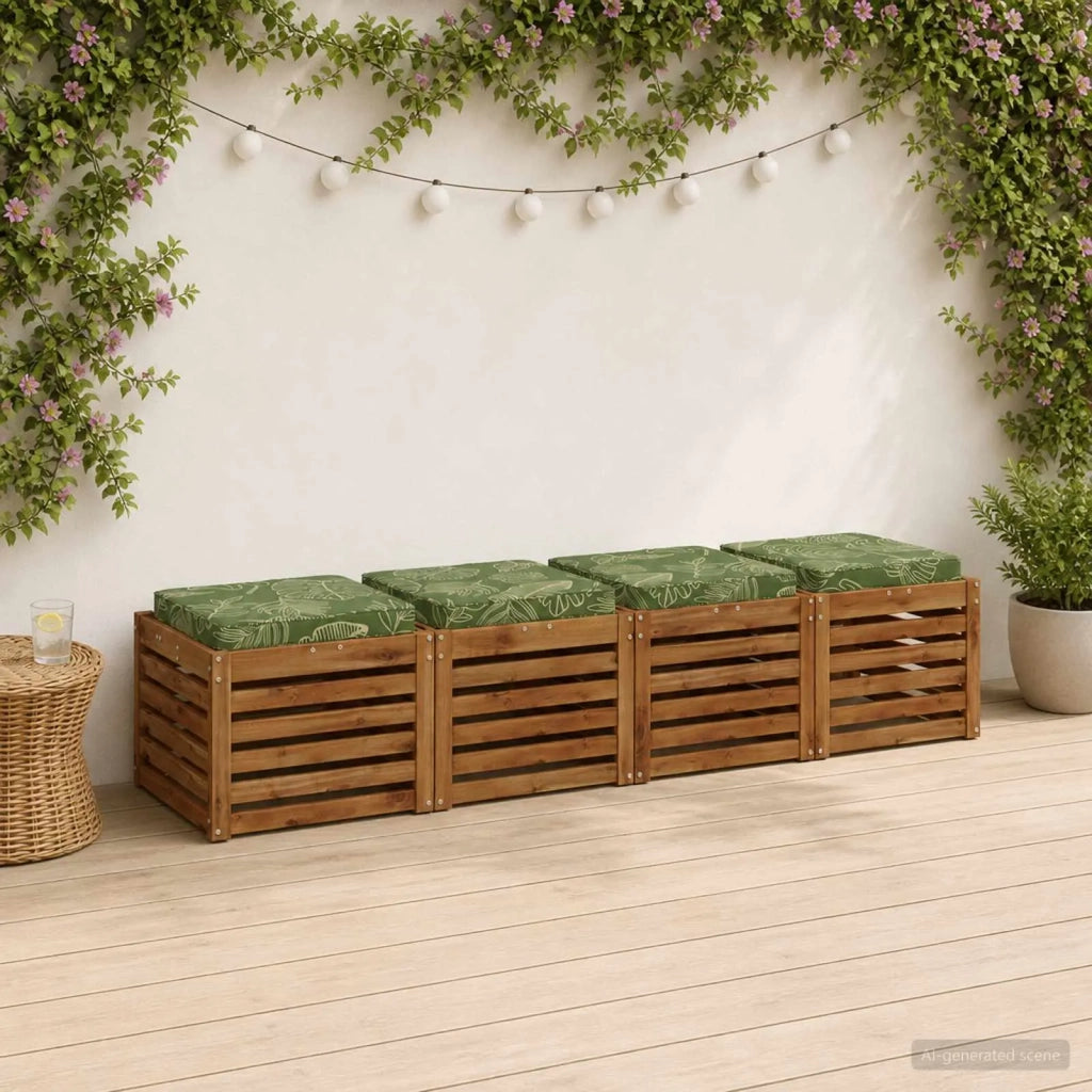 Cuscini per Sedia in 4 Pezzi VUGHT 4 pcs 100% Poliestere 946231