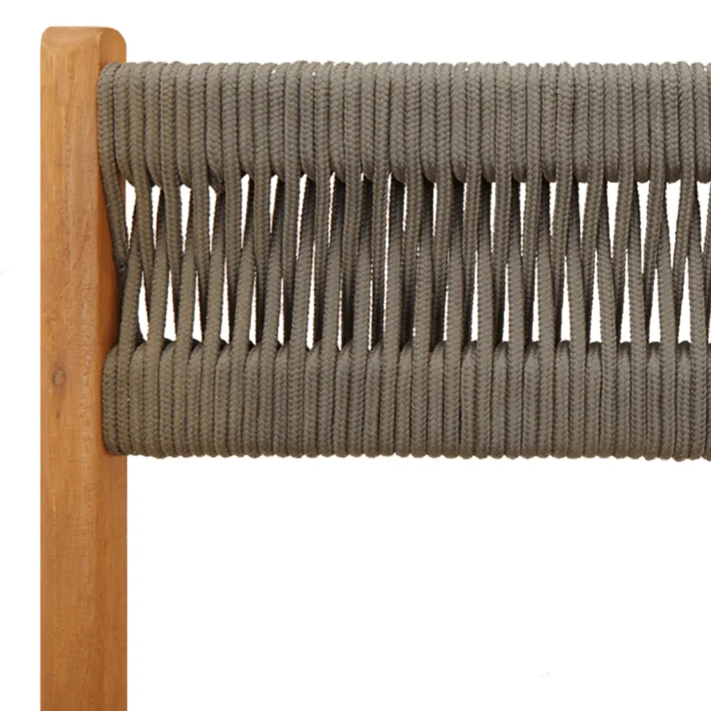 Sedie Bistr¨° 2 pz | Sedie da Esterno Grigie in Legno Massello di Acacia e Corda