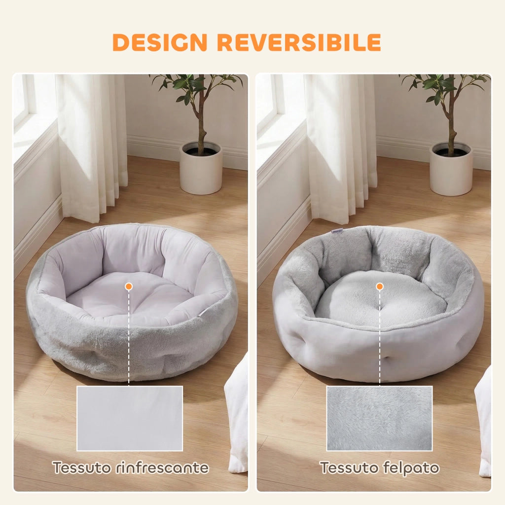 Letto per Gatti e Cani Piccoli ¨C Zephmum ¨C Grigio Tessuto 60x45x20