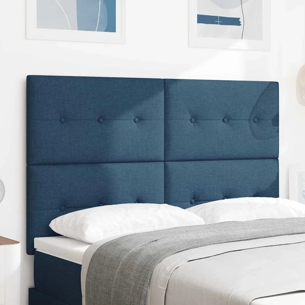 Testiera regolabile in altezza con testiera Blu 160 cm Tessuto 3337840