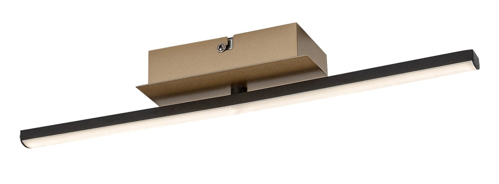 Plafoniera lineare Rabalux Demir nera oro LED 8W 4000K